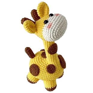 雪妃尔牛奶棉长颈鹿钥匙扣立体毛线玩偶挂件diy手工编织