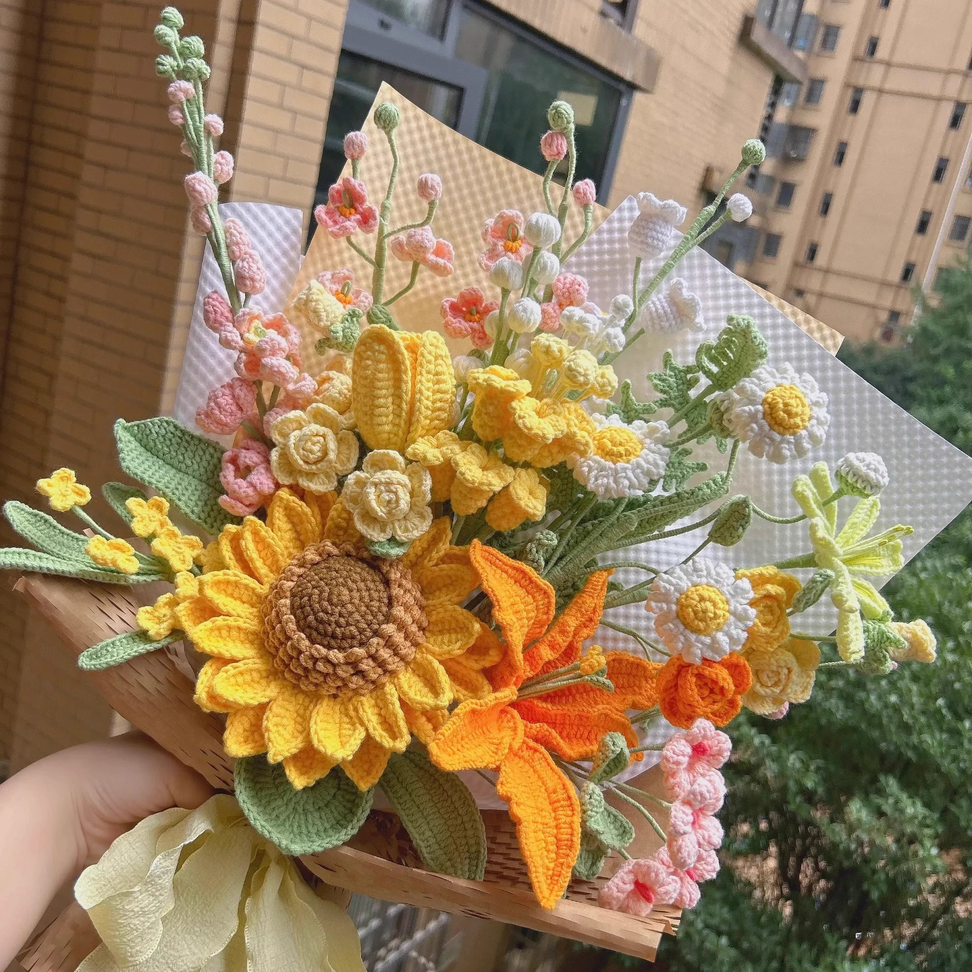 雪妃尔正品毛线向日葵花束手工编织毛线材料包向日葵黄色系花束,服饰配件/皮带/帽子/围巾,DIY编织材料包,淘宝优惠券,粉丝福利购,淘宝优惠卷