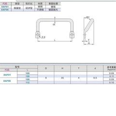 110怡合达XAF01角型112拉手镀铬XAF06斜拉手L100/L120/PULC-100