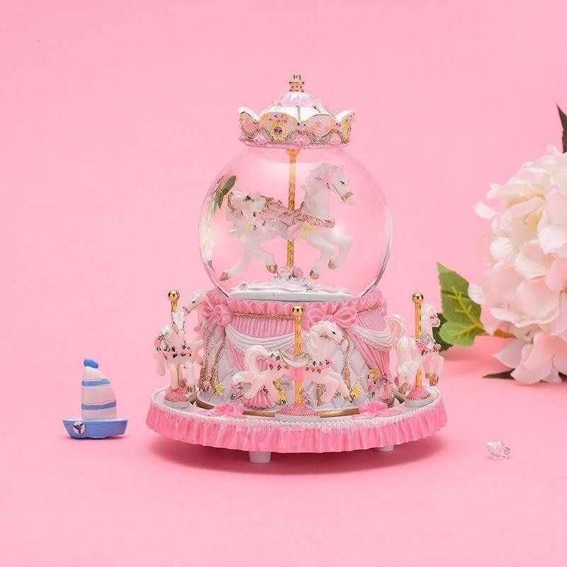 儿童节旋转木马水晶球生日礼物音乐盒公主生日礼物生日音乐盒经典,家居饰品,音乐盒,淘宝优惠券,粉丝福利购,淘宝优惠卷