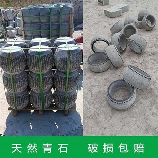 花岗岩柱墩石青石仿古柱础石空心柱顶石古建大理石柱脚底座圆石墩