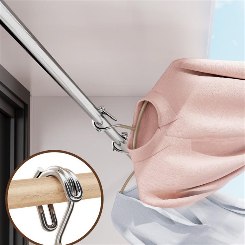 防风衣架高空固定自动卡扣家用阳台室外高楼防掉落V无痕挂衣晾晒