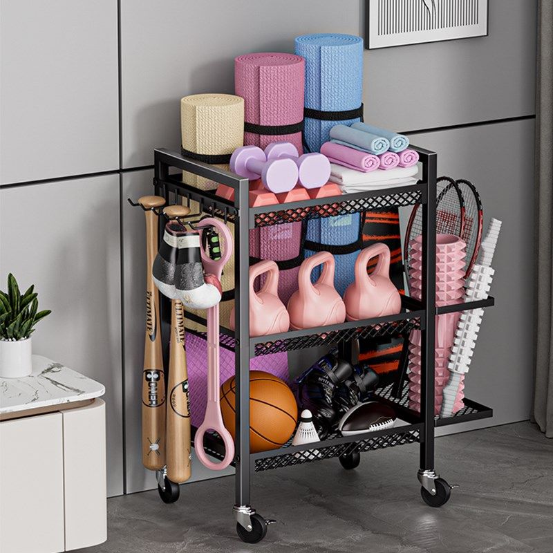 健身器材收纳架家用可移动哑铃壶铃瑜伽收纳筐体育用品工具收纳篮,收纳整理,运动器材收纳用具,淘宝优惠券,粉丝福利购,淘宝优惠卷