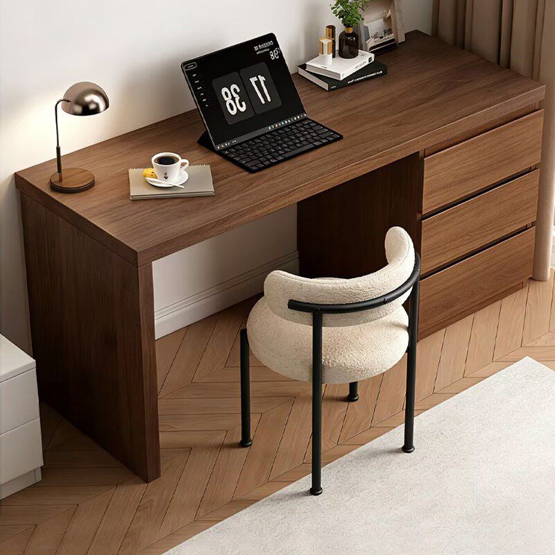 实木书桌电脑桌家用学生学习桌办公桌带抽梳妆台斗柜子一体化妆桌