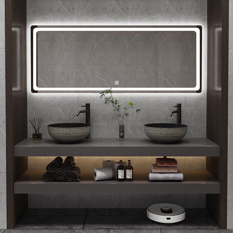 大理石双盆浴室柜组合高低台亲子洗漱台洗手盆民宿公共卫生间酒店,家装主材,浴室柜组合,淘宝优惠券,粉丝福利购,淘宝优惠卷