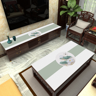 茶几垫布桌布客厅家用茶几电视柜组合桌布防水防油新中式茶几桌布