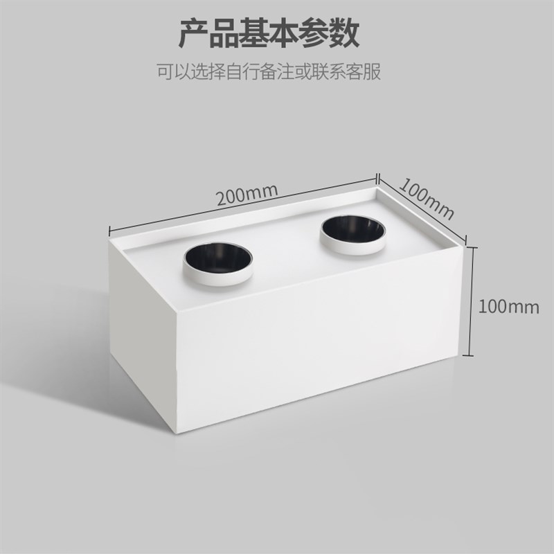 双头斗胆灯led射灯筒灯2头明y装吸顶正方无主灯盒子卧室客厅极简