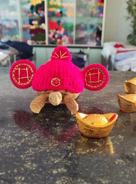 量身定制财神帽造型龟龟猫咪小型犬适用衣服宠物衣服小帽子发财