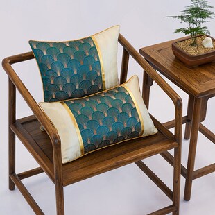 抱枕套新中d式轻奢风抱枕靠垫腰枕坐垫沙发客厅靠枕35X50含芯订做