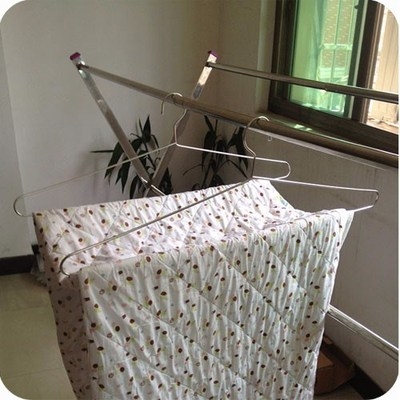 家用晒被子神器加粗不锈钢晒被架特大衣撑超大号晒床单棉被套衣架,收纳整理,金属衣架,淘宝优惠券,粉丝福利购,淘宝优惠卷