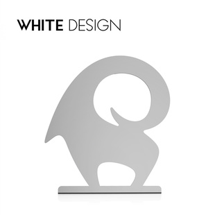 White 简约现代桌面创意书架书夹书靠 不锈钢书挡金属书立 Design