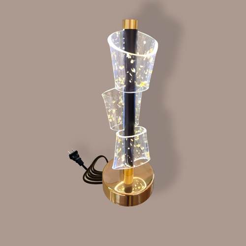 跨境创意台灯卧室床头LED灯亚克力小蛮腰装饰小夜灯美规110V灯具