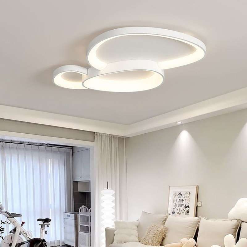 奶油风客厅灯吸顶灯现代简约卧室主灯2025新款中山灯具全屋套餐组