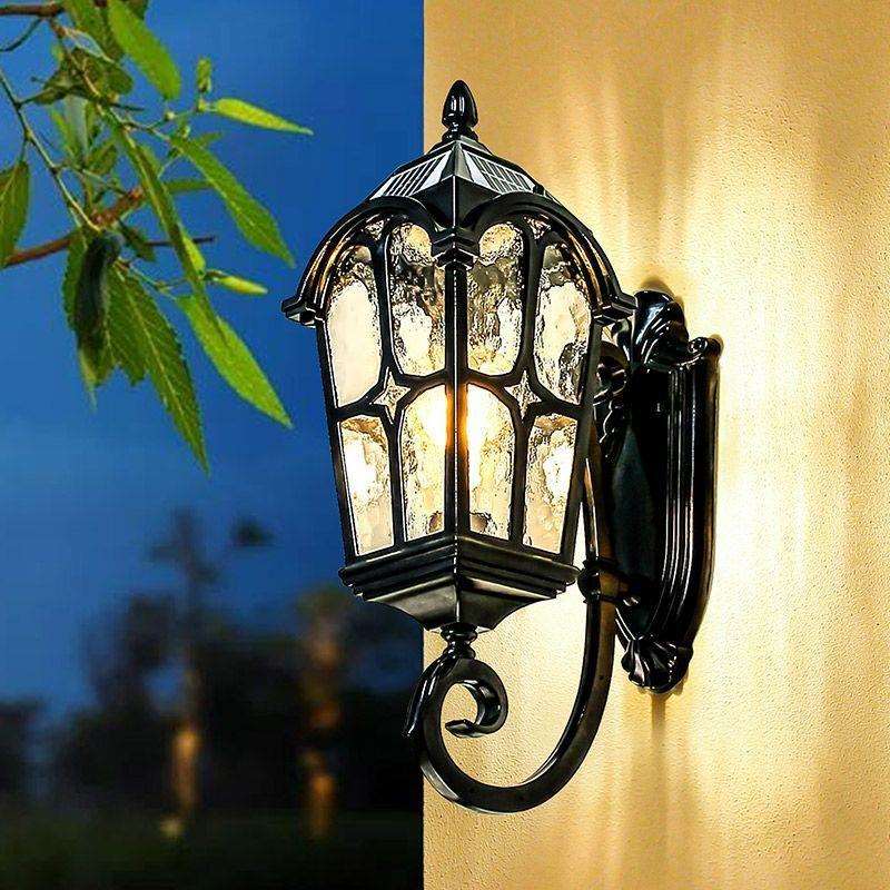户外欧式壁灯太阳能庭院防水阳台过道别墅美式外墙室外大门庭院灯
