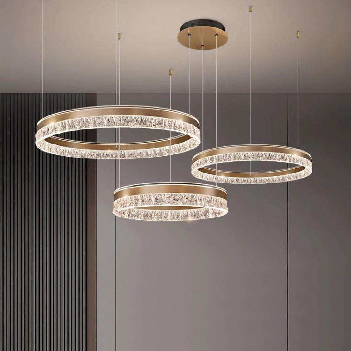 轻奢吊灯客厅灯现代简约餐厅灯大气2024年新款圆环形主厅中山灯具