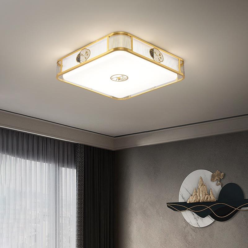 全铜新中式吸顶灯轻奢大气客厅灯中国风卧室餐厅书房家用全光谱灯