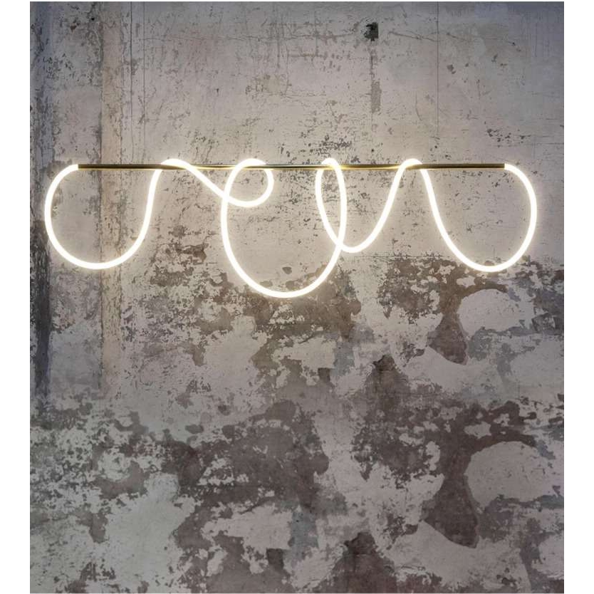 极简个性吧台长条灯管线条缠绕创意设计师餐厅艺术音符灯餐桌吊灯