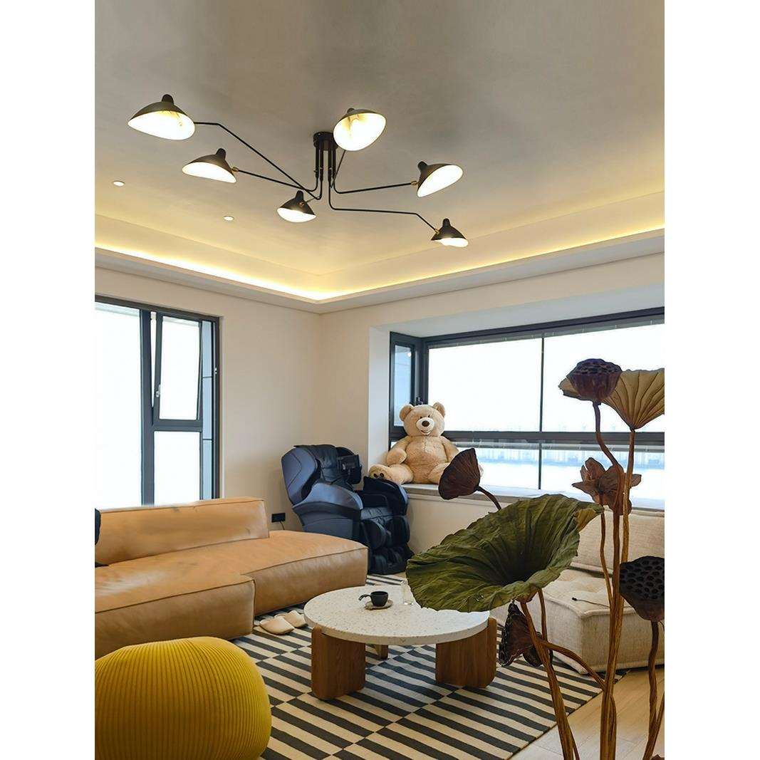 北欧风吊灯客厅现代简约大气创意网红丹麦张牙舞爪蜘蛛工业风灯具