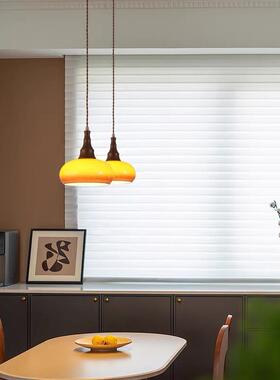 新款蜂窝柿子饼中古风格餐厅吊灯三头走廊过道阳台书房单头小吊灯