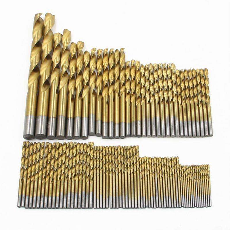 高速钢镀钛麻花钻头 直柄钻头手电钻99PCS钻头 1.0-3.0mm圆柄-60g