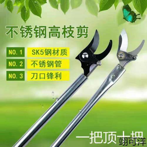 槐花剪高枝剪修枝剪不锈钢修剪园林疏花稀果剪枝槐米加长杆高空剪