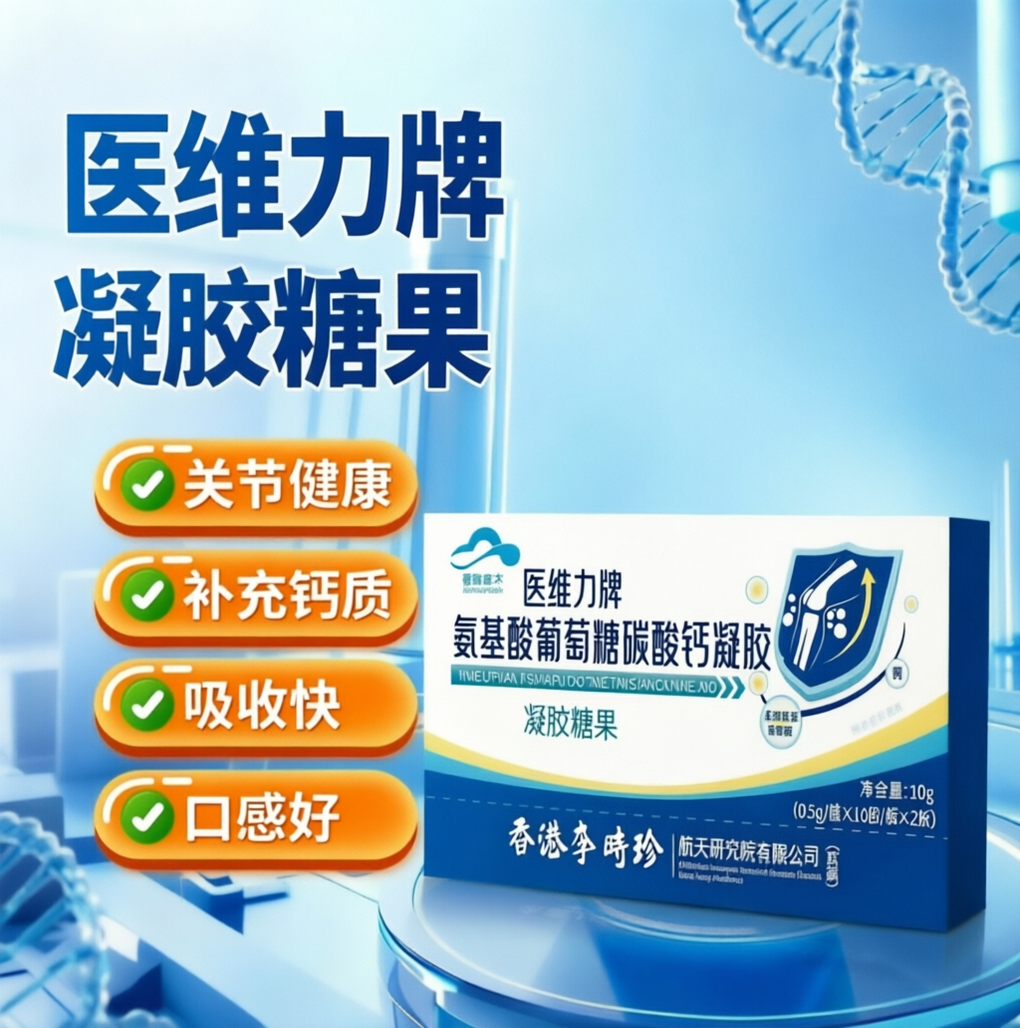 直播同款】医维力牌李时珍氨基酸葡萄糖碳酸钙凝胶中老年官方正品