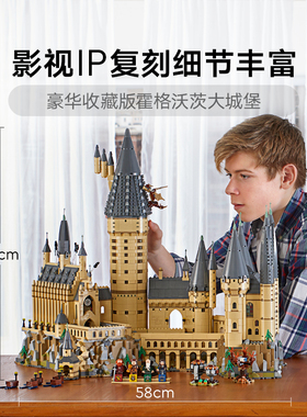 哈利波特正版周边乐高联名款积木摆件儿童玩具霍格沃兹城堡71043