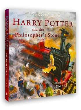 HarryPotter哈利波特彩绘版平装英文版小说1-4册哈利波特与魔法石哈利波特与密室哈利波特与阿兹卡班的囚徒哈利波特与火焰杯中图