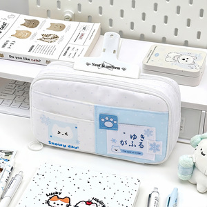 日系ins双拼小猫笔袋可爱高颜值