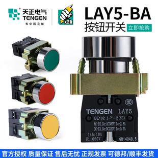 BA45平头自复位按钮 BA35 天正按钮LAY5启动停止开关BA31 BA42