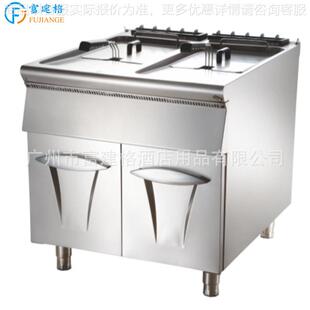 炸炉餐厅食堂炸炉炸薯条炸鸡食品厂 电双缸四筛炸炉连柜座双缸柜式