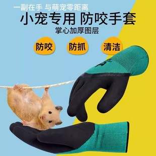 防咬手套仓鼠加厚专用爬宠儿童安全防护动物喂鹦鹉防猫兔子金丝熊