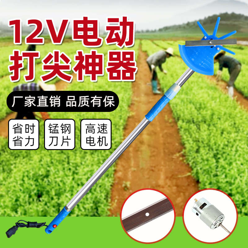 农用12V电动打尖器果树园林打尖机枣树葡萄花椒掐尖打顶机割草