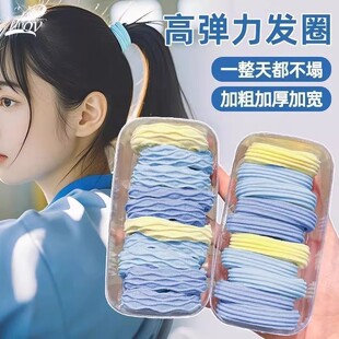 海洋蓝高颜值发圈发绳高弹力橡皮筋皮筋头发ins头绳马尾加粗高级