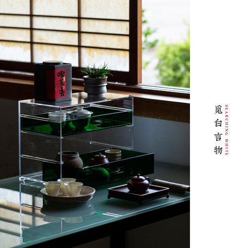 觅白黛绿茶棚博古架展厅陈列置物