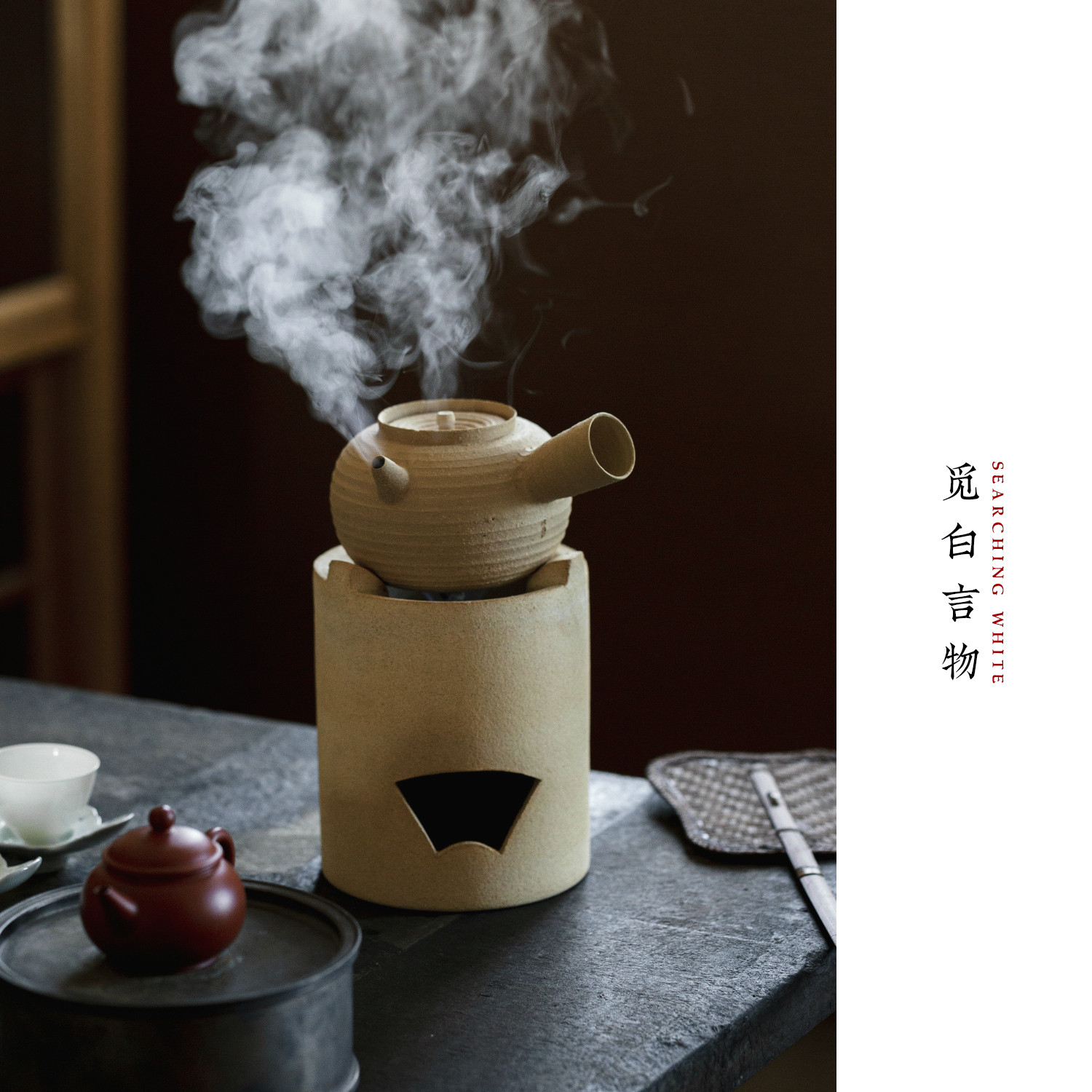 觅白泥砂铫壶全手工夫烧水卡盖炭炉纯手拉侧把煮茶高炉潮州玉书煨