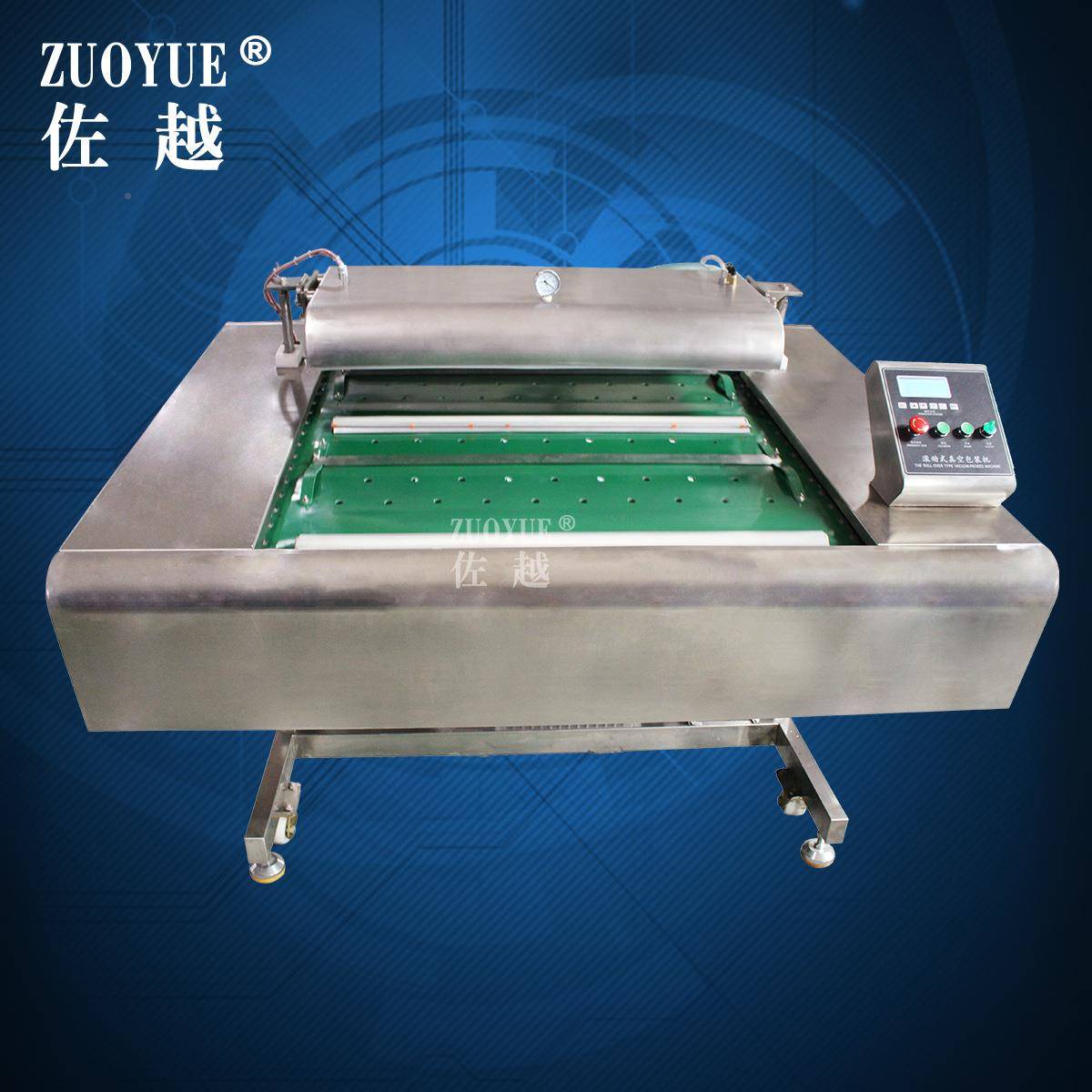 DZ-100自动连续式0真空包装机 熟食酱菜酸海鲜菜ZY1005滚全动式真