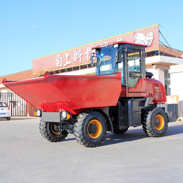 厂家多现货自动工矿斗 轮式车工矿翻斗车 功579能装翻载机翻斗车