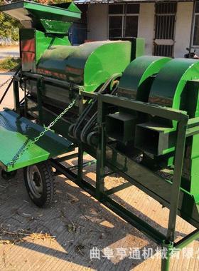 大QET型去高粱脱机 家用绿豆脱粒粒机 四轮粒拖车款玉米皮脱机
