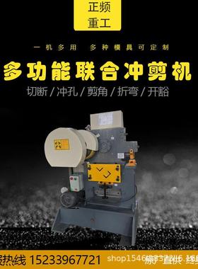 种功能联合剪ZP-10机建筑工程多用钢材冲孔裁冲钢断一体机角切角