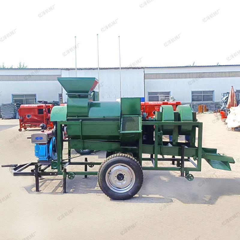 4吨玉米脱机苞米扒皮脱粒一体机粒 柴油机版HPG多能打功谷子黄高
