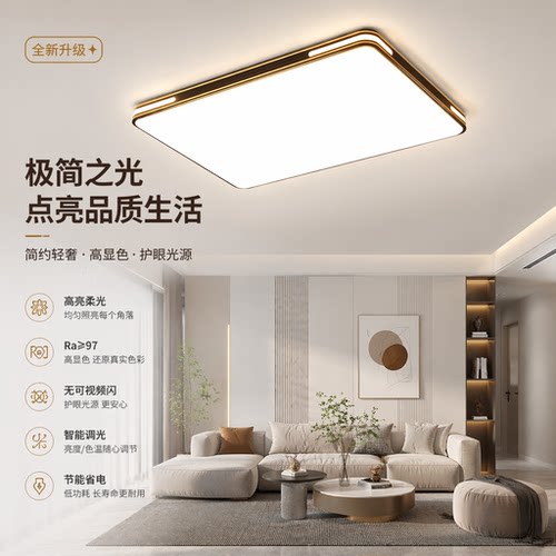 现代中式简约大气LED客厅吸顶灯