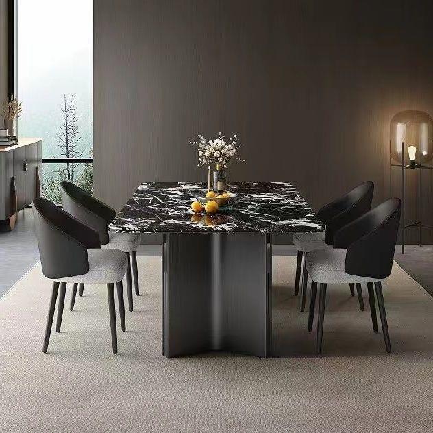 轻奢意式#726超晶餐桌餐桌椅现代组合简约家用石高端小户长方型饭