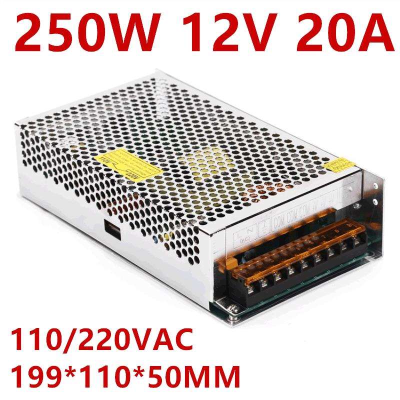 250W12V20A单组S-250-12开关电源12V250W工业电源12V20A直流电源