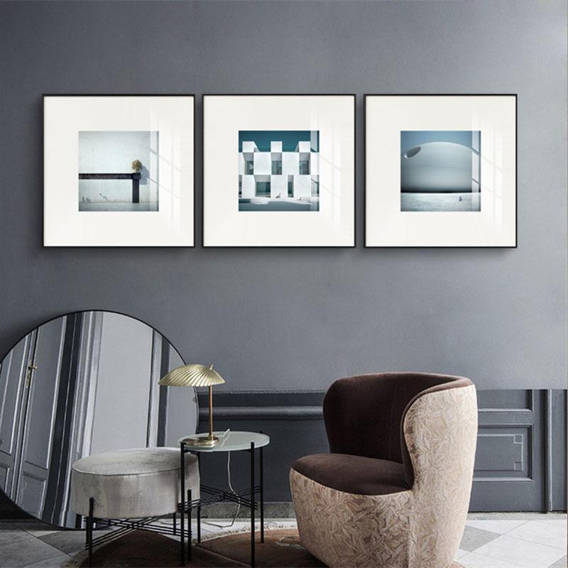 现代简约风景建筑装饰画客厅餐厅卧室玄关挂画酒店别墅民宿走廊画图片