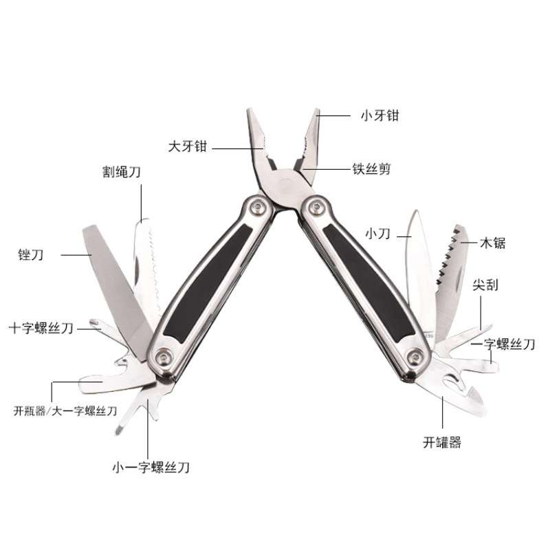 SQT顺全多功能组合工具钳子户外多用工具居家日用钳随身携带不锈