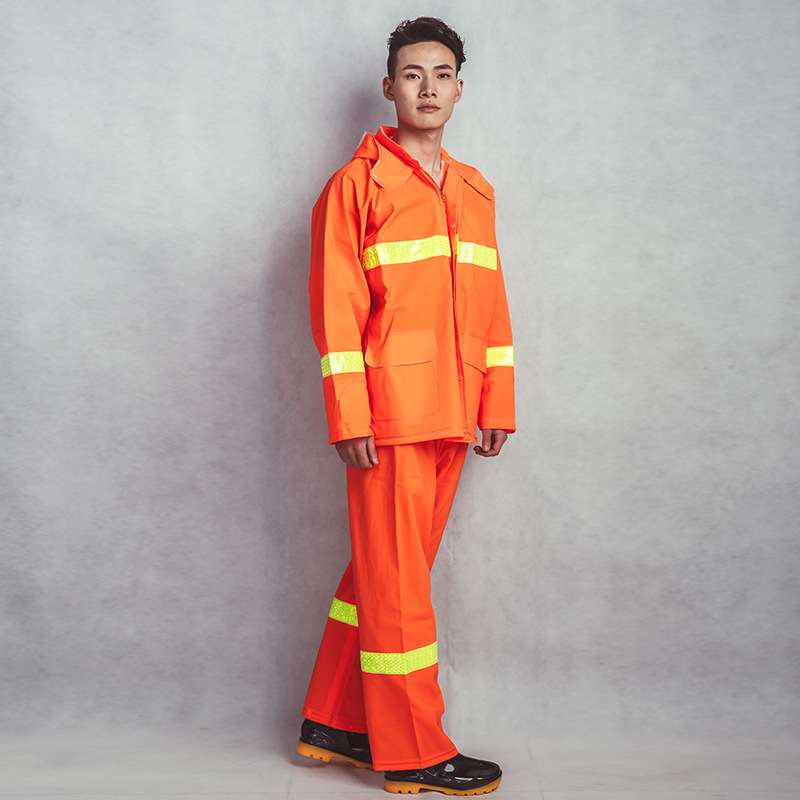 成人反光条工作服分体雨衣环卫铁路公路施工园林养护工作服透气