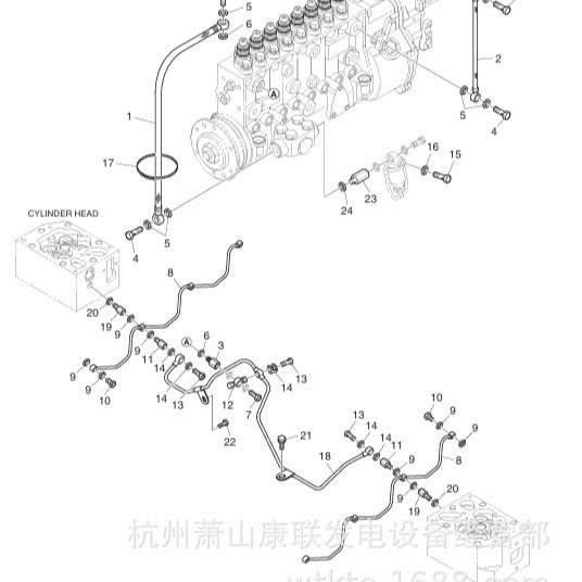 65.96340-5016环接头橡胶软管PU158斗山