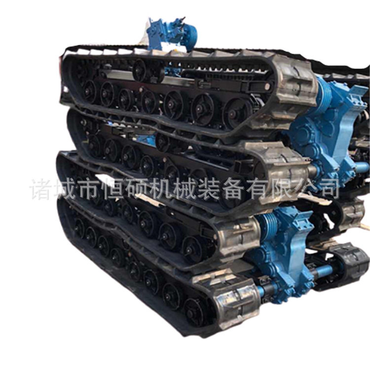 橡胶履带底盘 无线遥控微型挖掘机工程磨牛筋胶加 潜孔钻机底盘