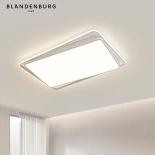 长方形吸顶灯led超亮北欧大厅灯饰现代简约超薄2023年新款客厅灯